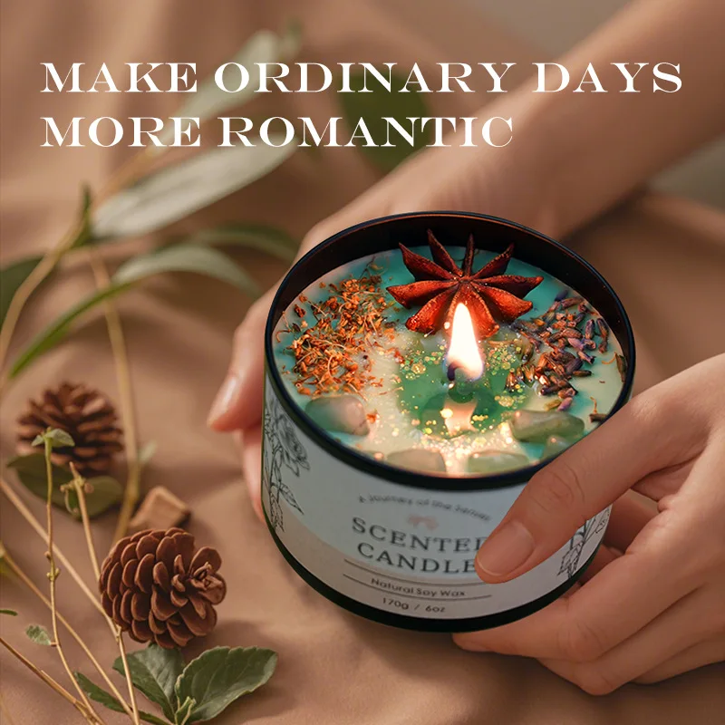Home Fragrance - Bougie d'aromathérapie en cristal créative 6OZ-décor